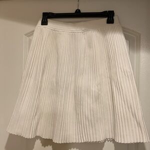 Rebecca Taylor Ivory knit pleated skirt
